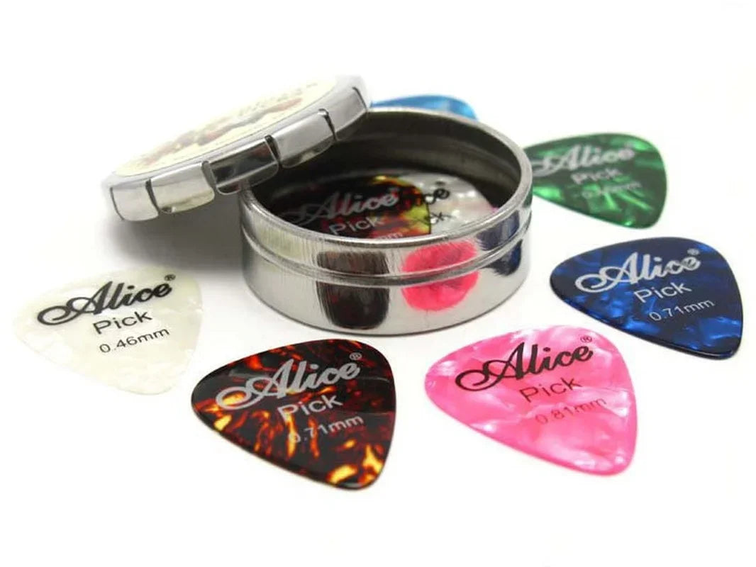 Guitar Picks with Metal Case (12/20/24 Packs)