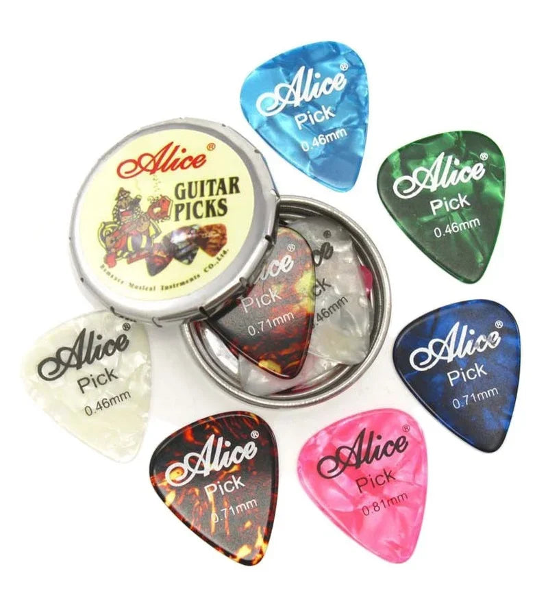 Guitar Picks with Metal Case (12/20/24 Packs)